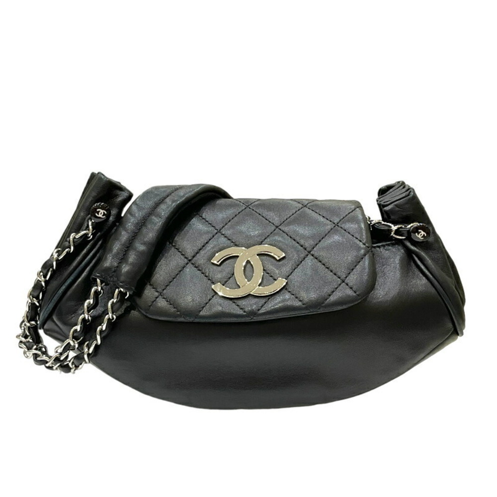Chanel Cocomark Flap Handbag Lambskin Black